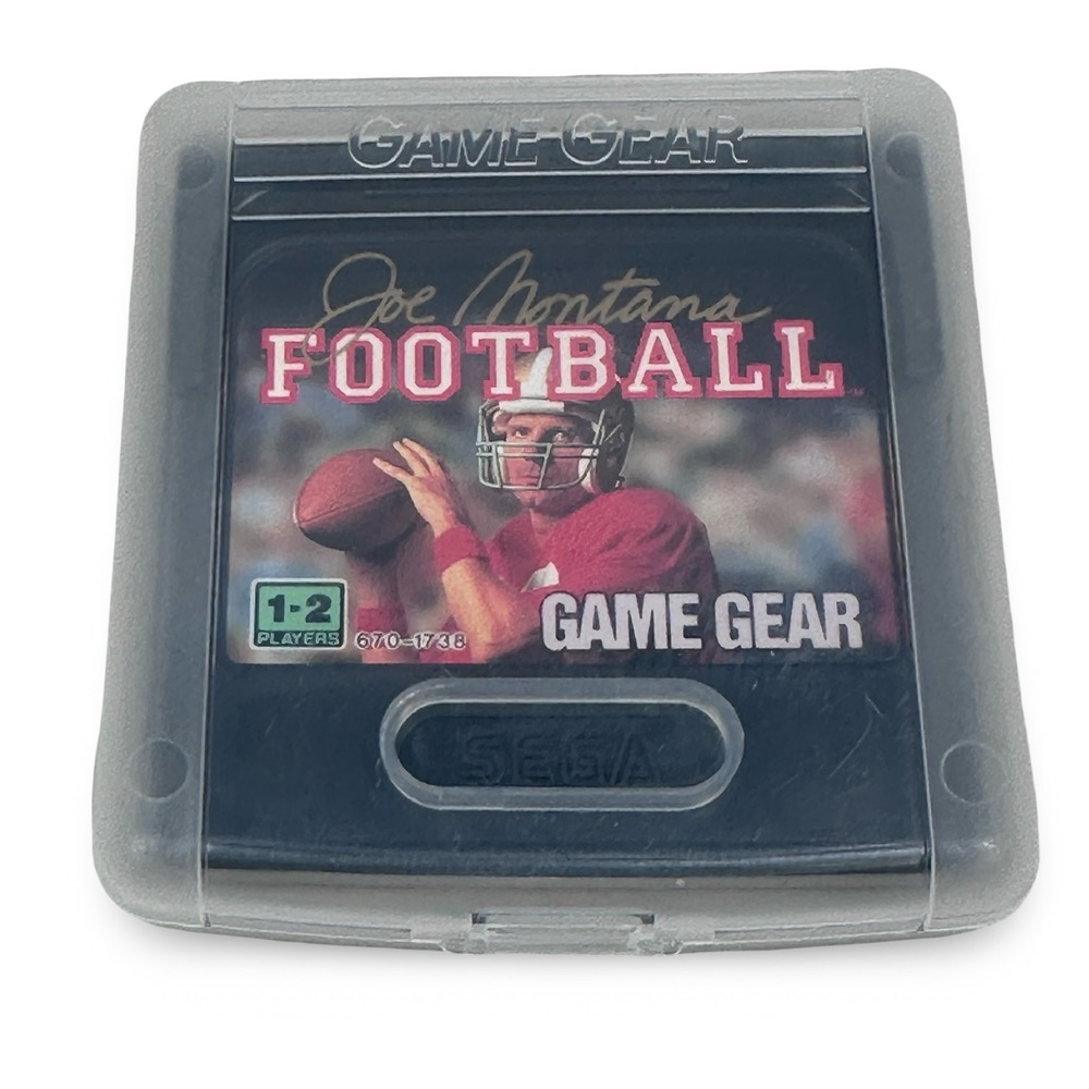 Joe Montana Football Sega Game Gear Video Game Cartridge 670-1738 with Case